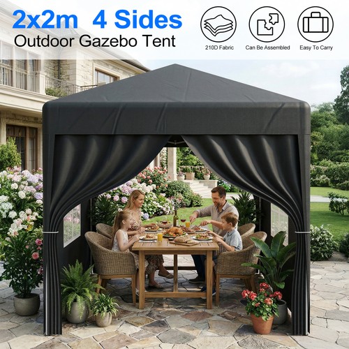 2x2 pop gazebo black garden - gazebo,
