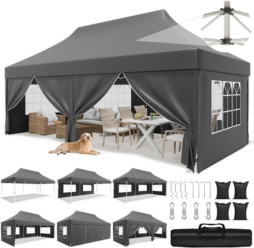 3x6m heavy duty pop gazebo - up,