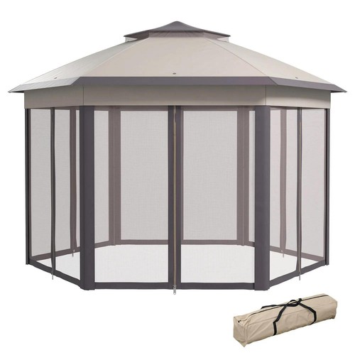 Garden gazebo hexagon - garden,