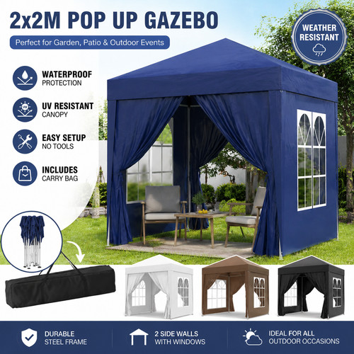 Outsunny 2x2m pop gazebo - outsunny,