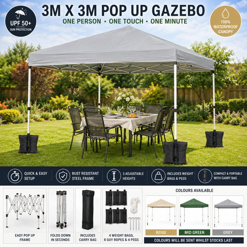 Pop up gazebo - 3m,