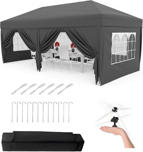 3x6m pop gazebo with 6 - pop,