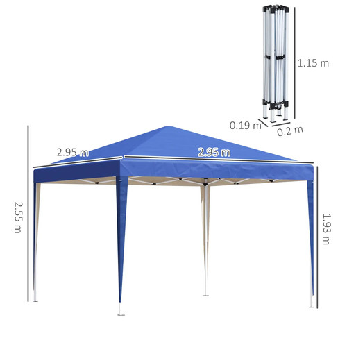 Outsunny garden pop - 3m,