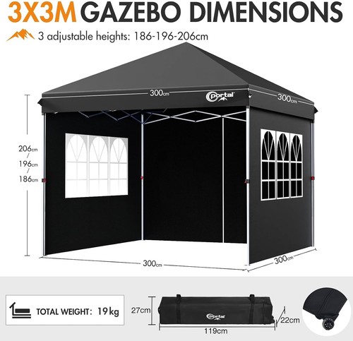 Pop up gazebo - 3m, with